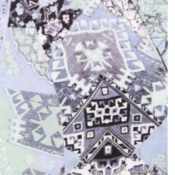 Calvin Klein Blue Patchwork Print Tiered Dress Size 4 - Picture 4 of 5